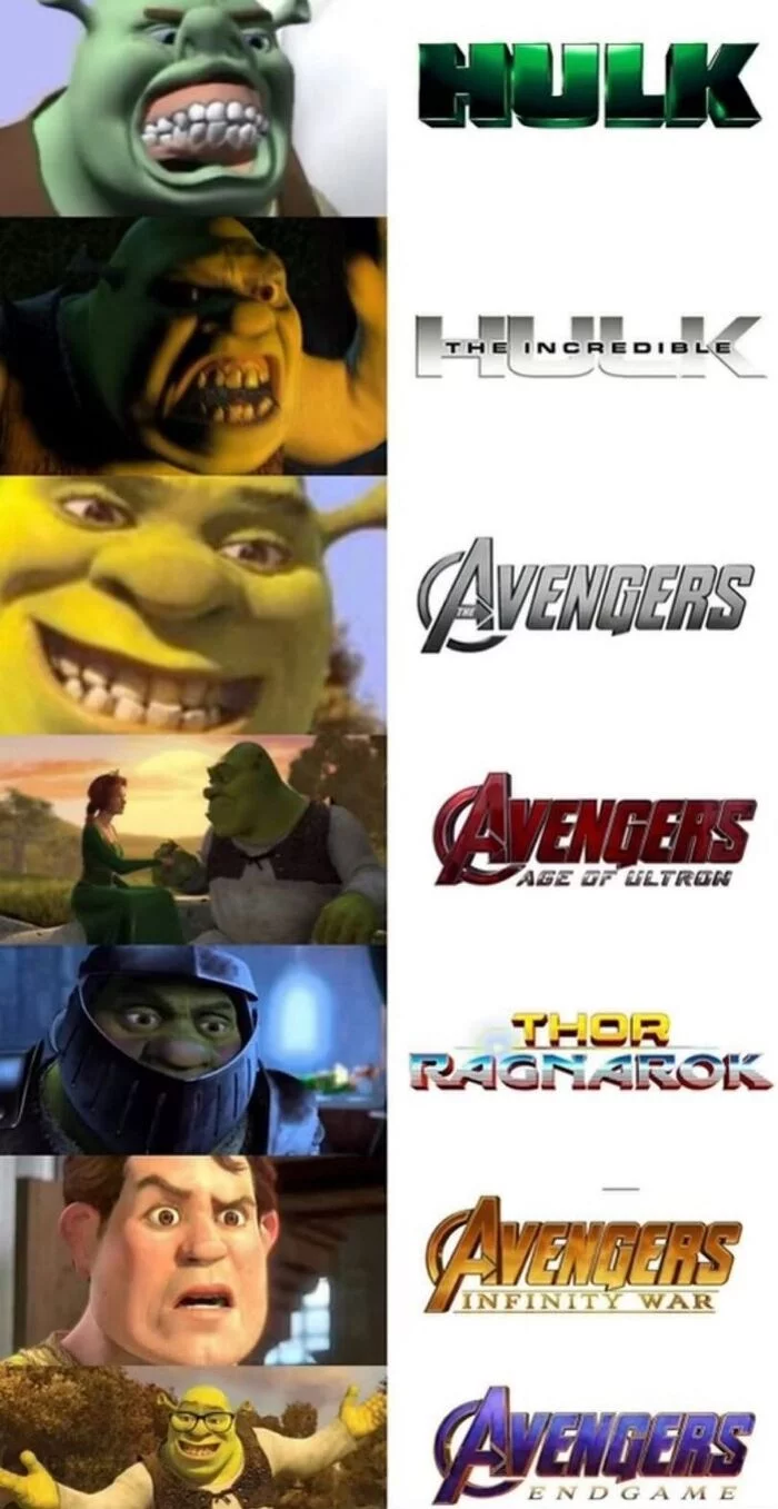 Such a different hulk - Shrek, Hulk, Marvel, Avengers
