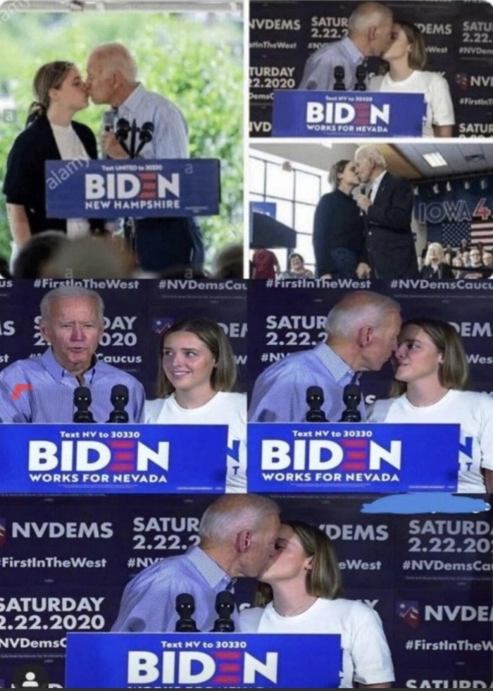 По крайней мере, никто не скажет, что Байден не любит внучку Джо Байден, Внуки, Поцелуй