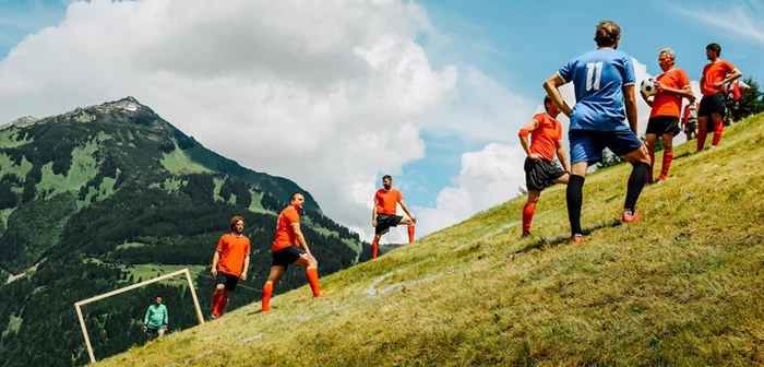 Alpine football - Vertical video, The photo, Football, The mountains, Sport, Video, Soundless, Longpost