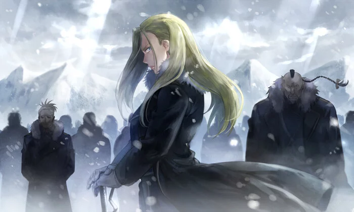 Oliviesecka - Anime, Anime art, Fullmetal alchemist, Olivier Mira Armstrong, Longpost