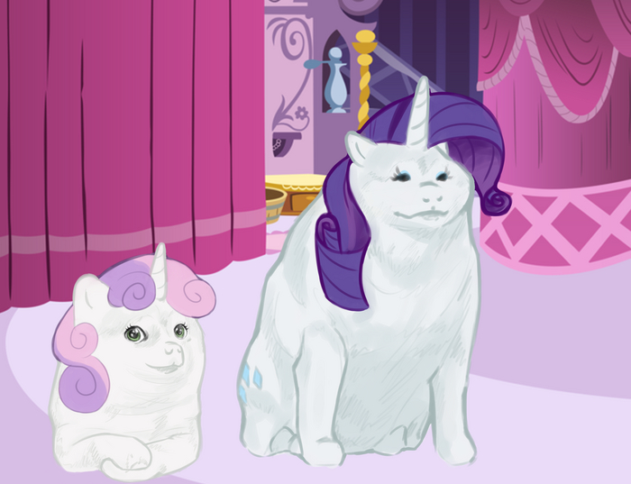 Fashion My Little Pony, Doge, Rarity, Sweetie Belle, Мемы