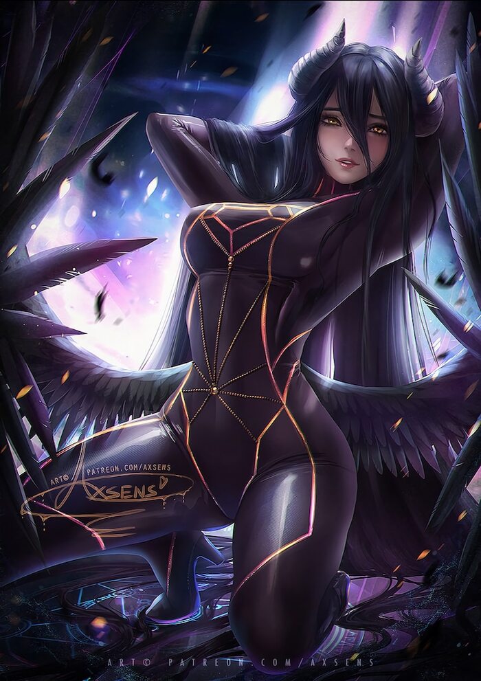   , , Anime Art, Overlord, Albedo (Overlord), Axsens, ,   