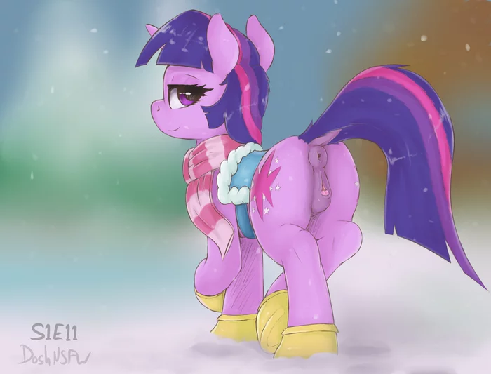 Завлекательная прогулка... - NSFW, My Little Pony, PonyArt, MLP Explicit, MLP anatomically correct, Twilight sparkle, Dosh