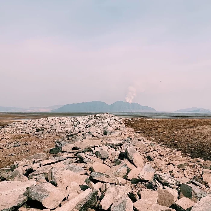 Tepseus smokes( - My, Fire, Tepseus, Khakassia, Mobile photography, Nature, Krasnoyarsk region