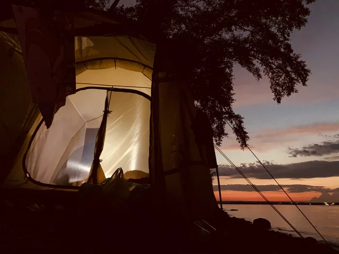 On the wave... - Volga river, Good morning, Tent, Relaxation