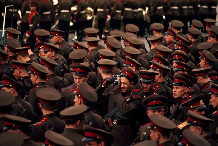 Historical photo. Soviet servicemen at the May parade - Historical photo, the USSR, Parade