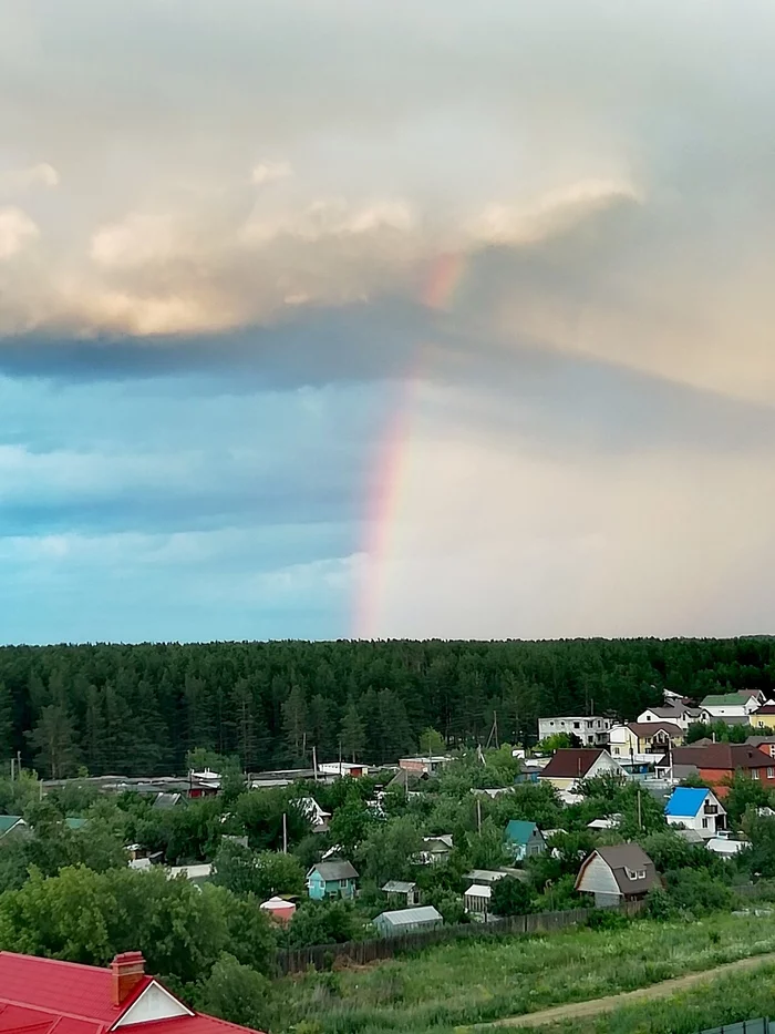 Rainbow - My, Sverdlovsk region, Rainbow, Weather, Bad weather