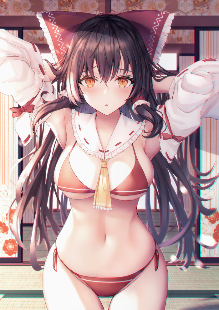 Hakurei Reimu Touhou, Hakurei Reimu, , Anime Art, Liya, , ,  , 