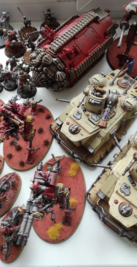 What is 4 years in a hobby? It's an army capable of conquering the planet. - My, Adeptus Mechanicus, Warhammer 40k, Hobby, Warhammer, Painting miniatures, Modeling, Games Workshop, Skitarii, Imperium, Wh miniatures, Wh painting, Servitor, Belisarius Cawl, Onager Dunecrawler, Longpost