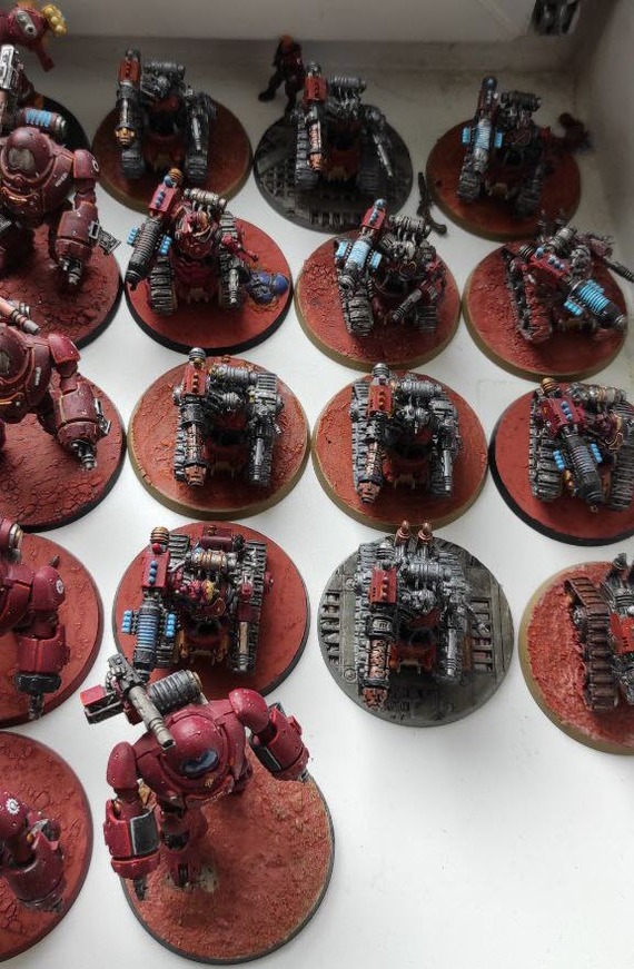 What is 4 years in a hobby? It's an army capable of conquering the planet. - My, Adeptus Mechanicus, Warhammer 40k, Hobby, Warhammer, Painting miniatures, Modeling, Games Workshop, Skitarii, Imperium, Wh miniatures, Wh painting, Servitor, Belisarius Cawl, Onager Dunecrawler, Longpost