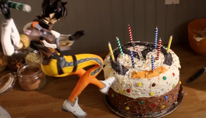 Overwatch cake model - My, Modeling, 3D modeling, With your own hands, Video, Youtube, Hobby, Painting miniatures, Scale model, Stand modeling