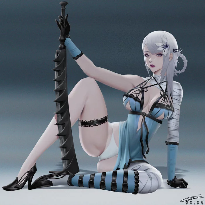 Кайнэ - NSFW, NIER replicant, Kaine, Арт, Игры, Эротика, Zeronis