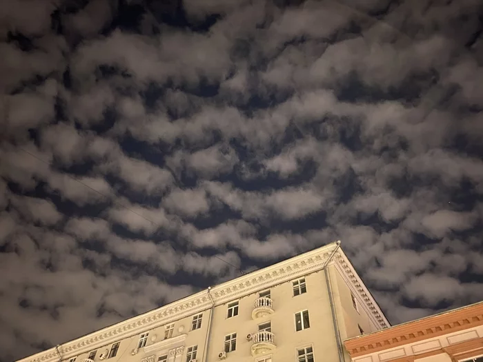 Night clouds - My, Clouds, Sky, The photo, No filters