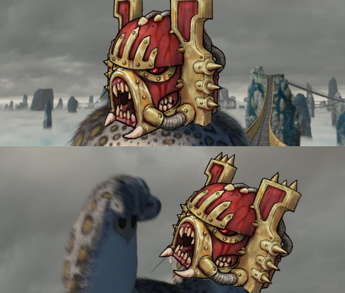 Когда кровавый ангел проигнорировал вообще всех на поле боя, подошёл к тебе и назвал Хорусом