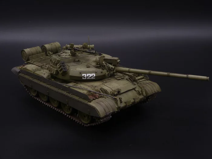 MBT T-55AM - My, Stand modeling, Tanks, Modeling, Scale model, Collecting, Collection, Military equipment, Longpost