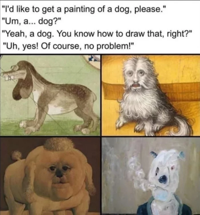 Ability to draw a dog - Dog, Painting, Suffering middle ages, Rukozhop, Humor