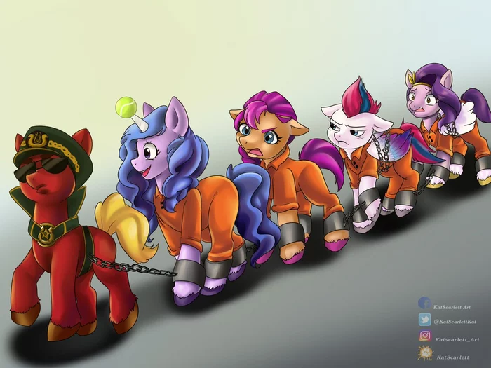 Convoy - My little pony, Pipp petals, Zipp storm, Izzy Moonbow, Sunny starscout, Sprout Cloverleaf