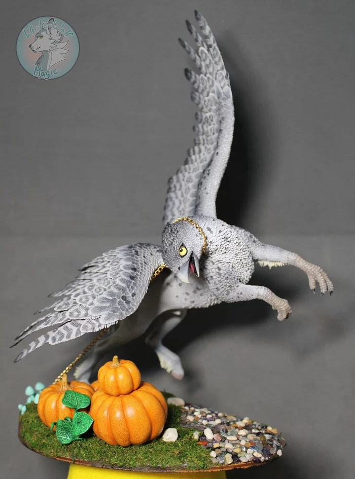 Continuation of the post Beaked - My, Harry Potter, Hippogriff, Beakwing, Handmade, Velvet plastic, Figurines, Needlework without process, Needlework with process, Friday tag is mine, Лепка, Reply to post, Longpost