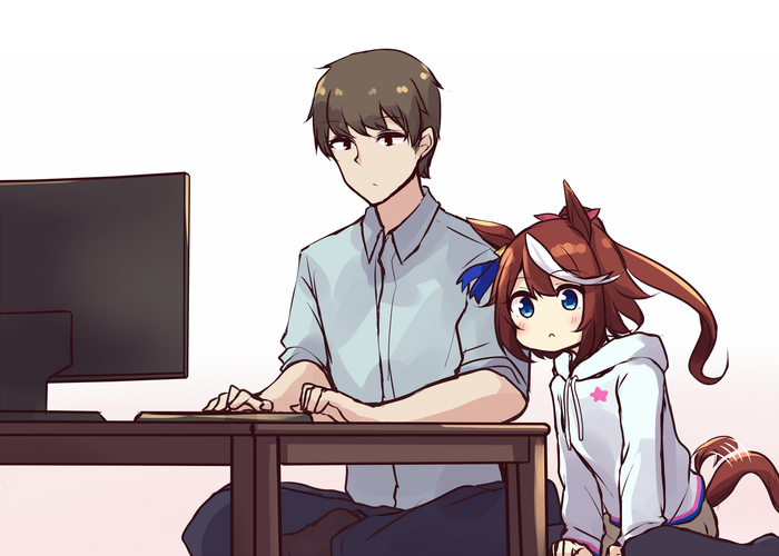   , Anime Art, , Uma Musume Pretty Derby, Animal Ears, , Tokai Teio