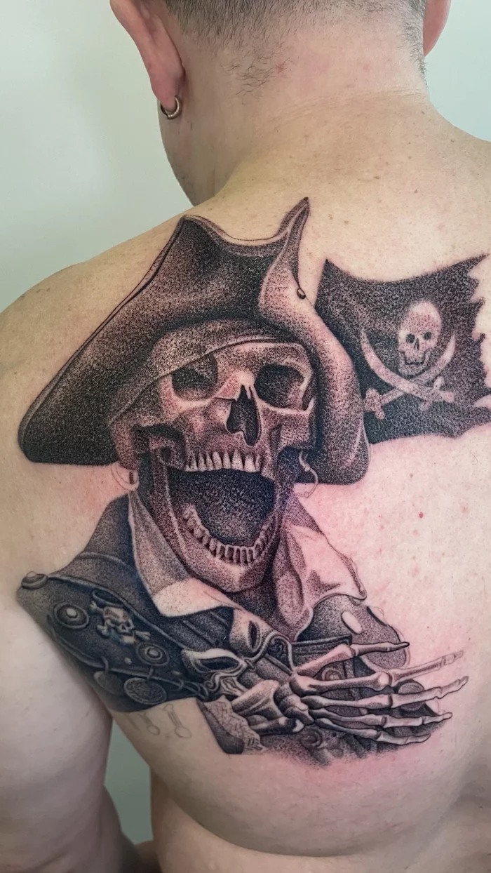 Pirate tattoo | Oleg Romanov - My, Tattoo, Tattooink, Tattoo parlor