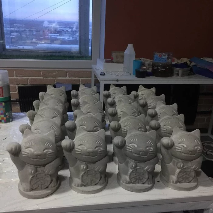 Small-scale production of concrete figurines using 3D printing - My, 3D печать, Figurines, Concrete, Casting, Decor, A restaurant, Hookah bar, Longpost