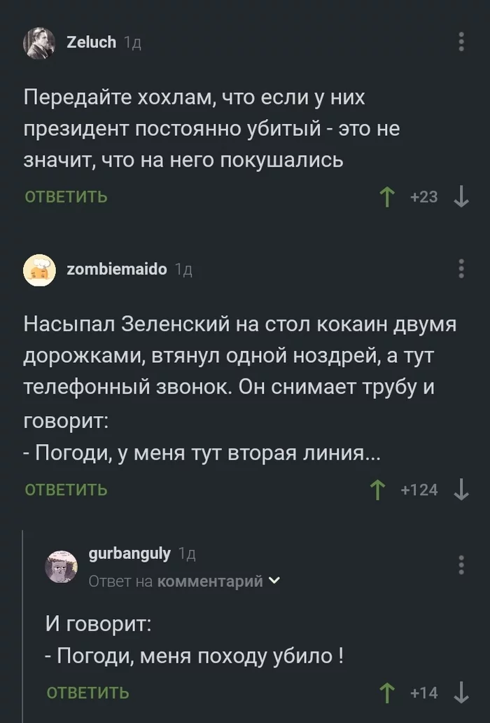 Goof, are you dead? - Comments on Peekaboo, Screenshot, Politics, Vladimir Zelensky, Addiction