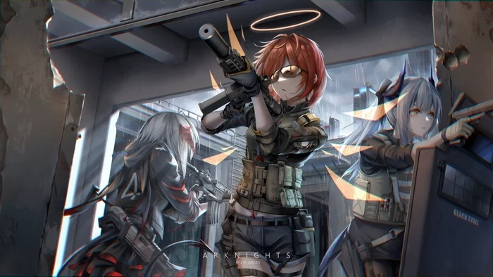 Frontline Arknights - Anime Art, Аниме, Exusiai, W (Arknights), Liskarm, Arknights