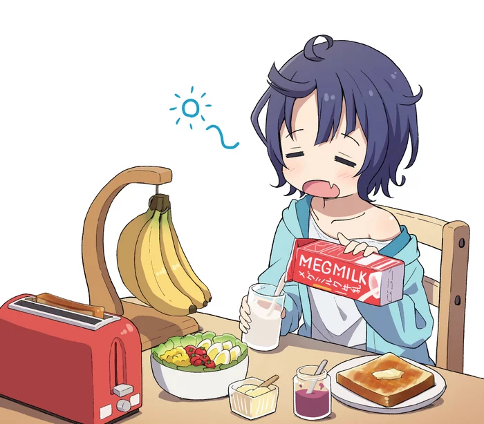 Breakfast - Anime, Anime art, Gochuumon wa usagi desu ka?, Maya Jouga, Breakfast