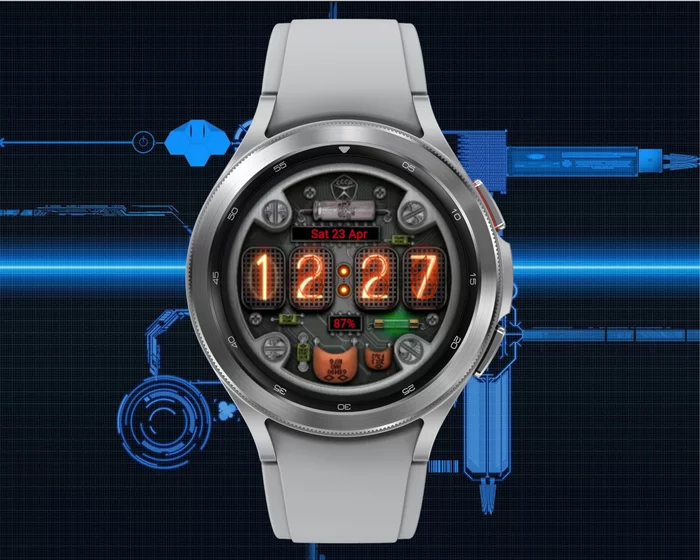 Watch face for smart watches on Wear OS (METRO EXODUS) - My, Design, Smart watch, Watchface, Android, Steampunk, Cyberpunk, Video, Soundless, Vertical video, Longpost