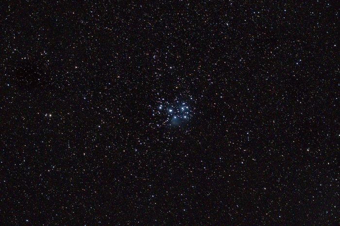 M45 Плеяды. Чувашская Республика. Зелёная зона засветки