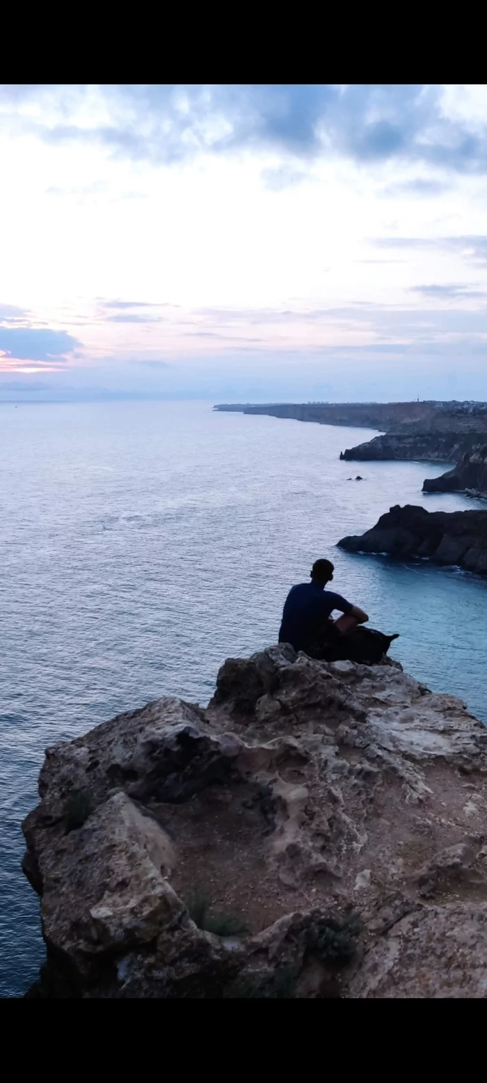 Sunset. Calm. Cape Fiolent - My, Sea, The photo, Romance, Crimea, Shore, Longpost, Cape Fiolent, Sunset