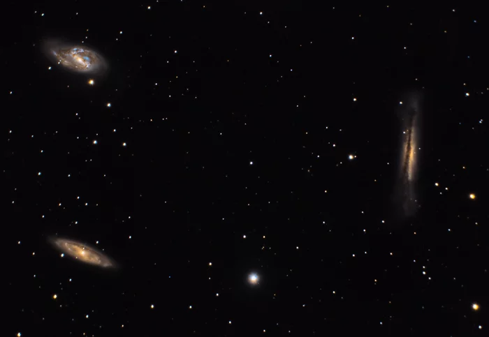 Leo Triplet - My, Astronomy, Astrophoto, Space, Galaxy