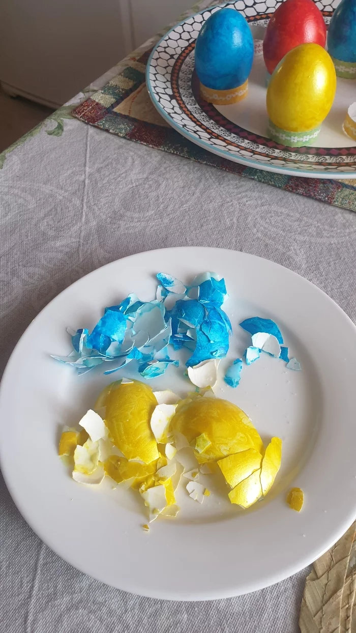 It didn't work out on purpose... - My, Flag, Easter eggs, Eggshell, Easter