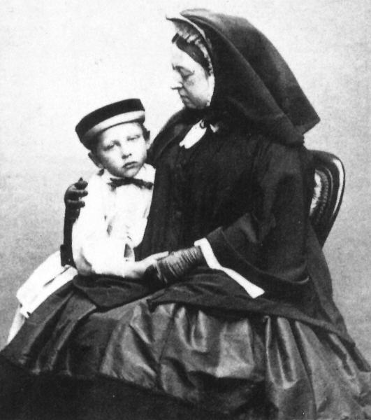 Grandmother with grandson - Queen, Kaiser Wilhelm II, Story, Victorian era