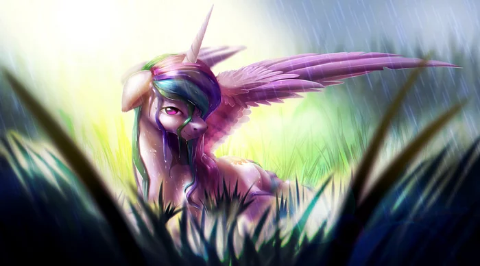 Wet - My little pony, Princess celestia, Itssim