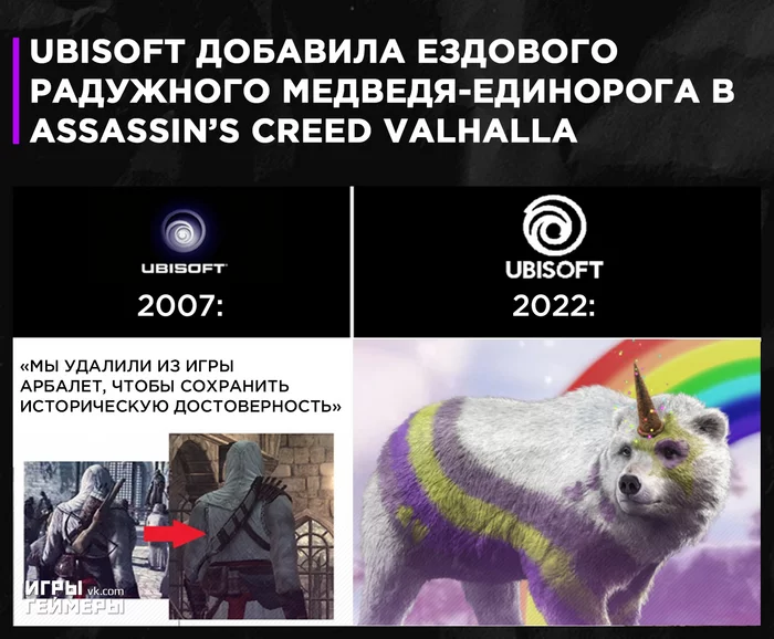 Sorry, Altair, we're all f**k. - Games, Gamers, news, Memes, Picture with text, Assassins Creed: Valhalla, Assassins creed, Unicorn