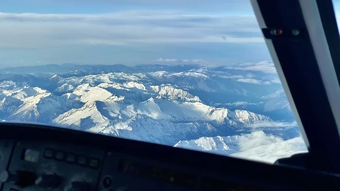 Alpine landscapes - Alps, The mountains, Italy, Snow, Airplane