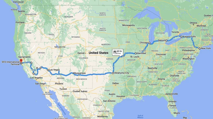 4000 miles across the U.S. from coast to coast - Travels, Tourism, USA, Road trip, North America, Announcement