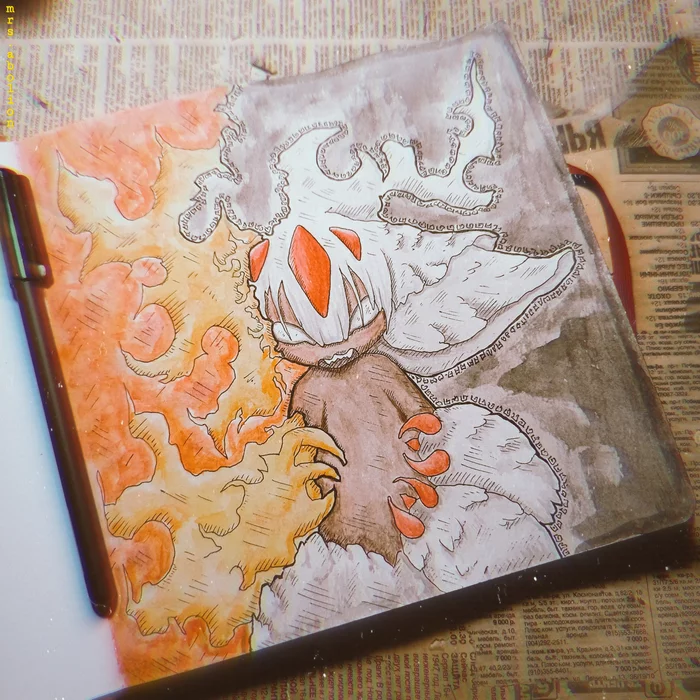 Dummy - Sketch, Sketchbook, Watercolor, Made in abyss, Faputa