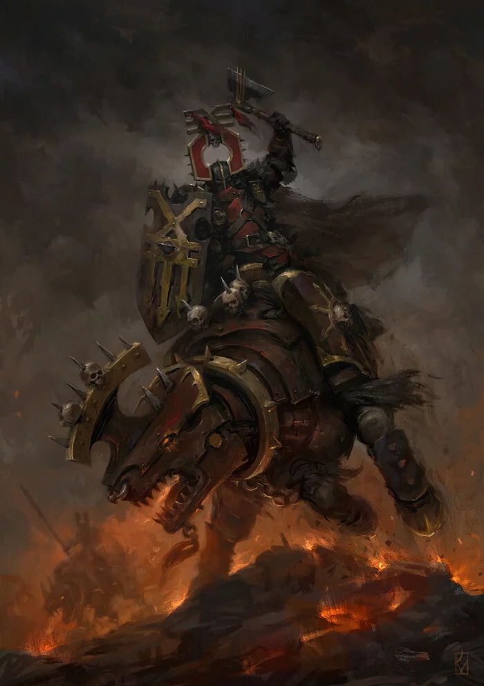 Wh Art Champion khorna - Wh Art, Warhammer 40k, Khorne, Jaime Martinez