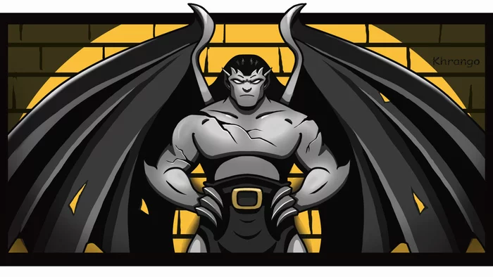 Old Goliath - My, Gargoyle, Gargoyles, Art, Drawing, Gargoyles, Animated series, Cartoons, Characters (edit), Nostalgia