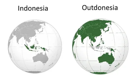 Geography made easy - Humor, Picture with text, Geography, World map, the globe, Indonesia, Pun