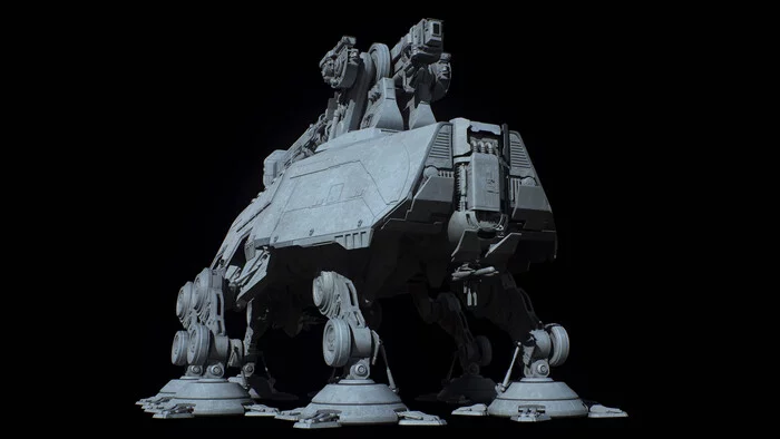 All-Terrain Heavy Artillery (AT-HA) - Star Wars, Ansel Hsiao, 3D моделирование, Длиннопост