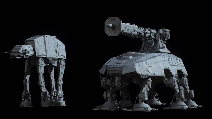 All-Terrain Heavy Artillery (AT-HA) - Star Wars, Ansel Hsiao, 3D моделирование, Длиннопост