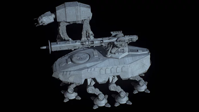All-Terrain Heavy Artillery (AT-HA) - Star Wars, Ansel Hsiao, 3D моделирование, Длиннопост