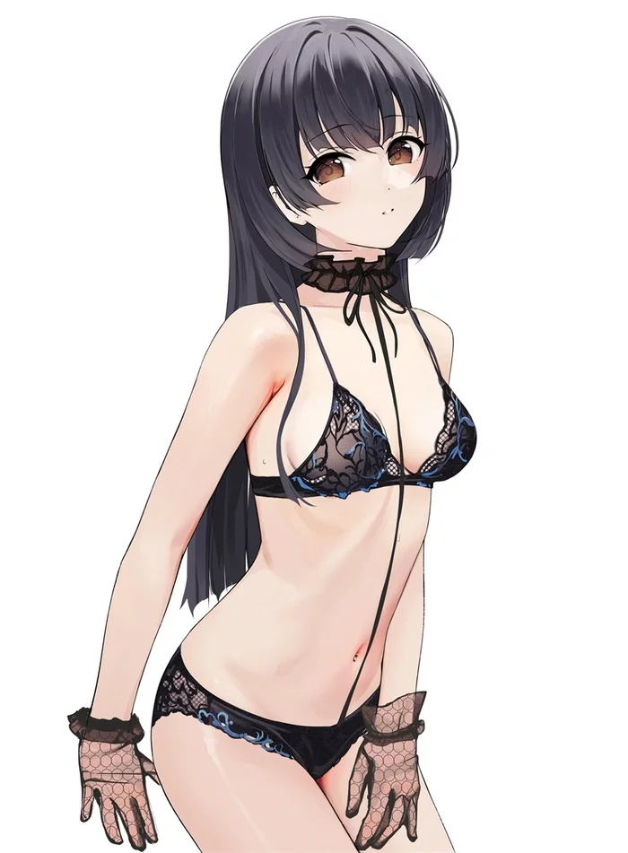 Mayuzumi Fuyuko - NSFW, Anime, Anime art, The idolmaster, Idolmaster shiny colors, Mayuzumi fuyuko, Underwear, Boobs, Pantsu, Hand-drawn erotica, Erotic