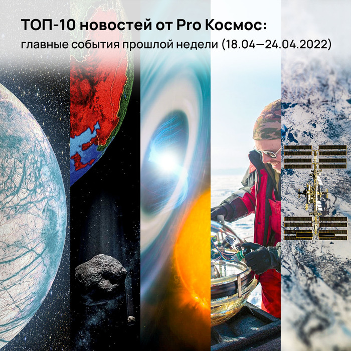 ТОП-10 новостей от Pro Космос: главные события прошлой недели (18.04—24.04.2022)
