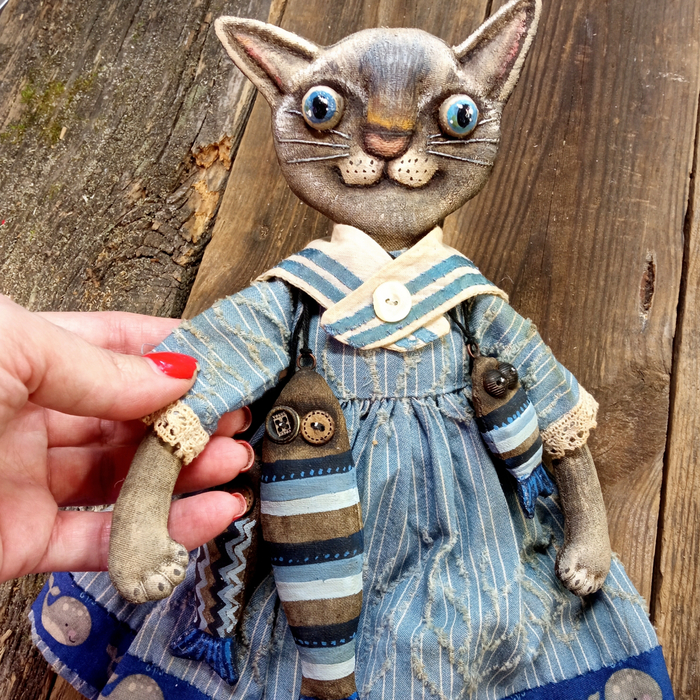 Кошки, как и жизнь, состоят из мелочей) Авторская игрушка, Рукоделие без процесса, Декор, Кот, Бирманская кошка, Интерьерная кукла, Длиннопост