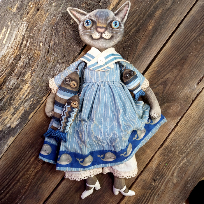 Кошки, как и жизнь, состоят из мелочей) Авторская игрушка, Рукоделие без процесса, Декор, Кот, Бирманская кошка, Интерьерная кукла, Длиннопост