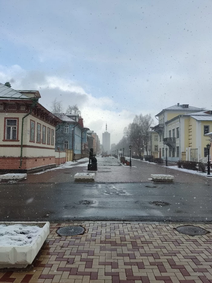 Архангельск 27.04.2022г - Моё, Снег, Весна, Архангельск